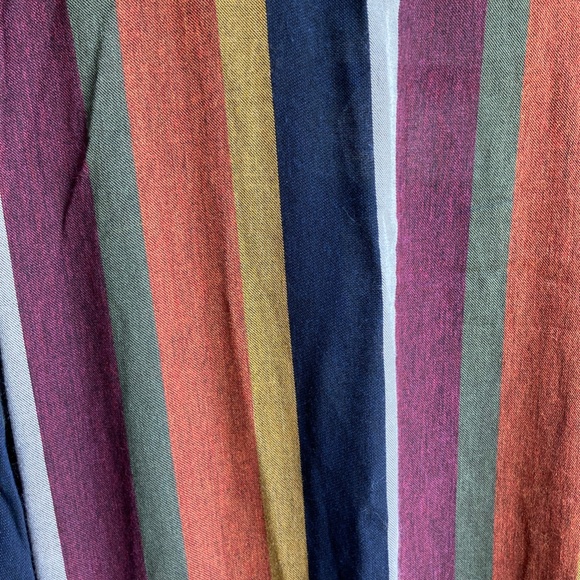 NWT ZARA LONG STRIPED DRESS WITH BUTTONS (L) - Picture 8 of 11